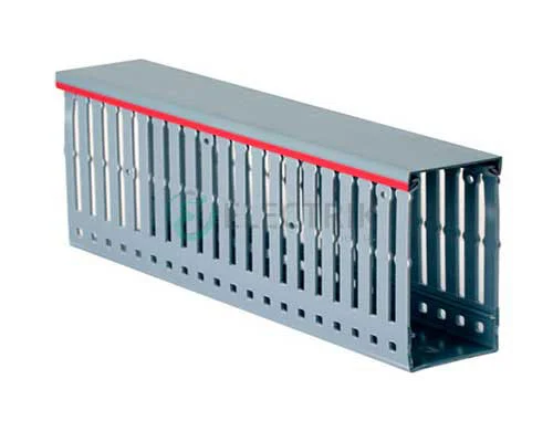 Перфорированный короб 25х100, шаг 20 мм, перфорация 8 мм, длина 2 м, серый 00141 ДКС