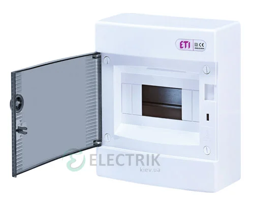Наружный модульный щит ECT 8PT 8 М с прозрачной дверцей ETI 001101000
