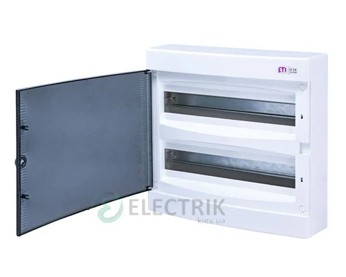 Зовнішній модульний щит ECT 2x18PT 36 М з прозорими дверцятами ETI 001101081