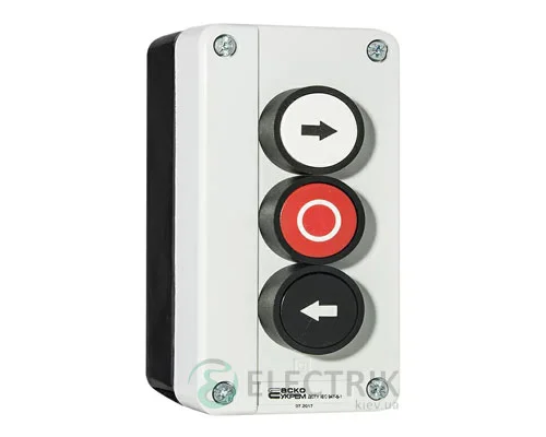 Пост кнопковий тримісний «ВЛІВО-СТОП-ВПРАВО» XAL-B334, АСКО-УКРЕМ