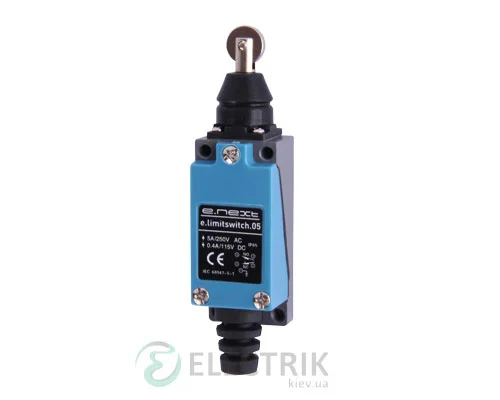 Выключатель концевой e.limitswitch.05 5А 1НО+1НЗ толкатель с горизонтальным роликом, E.NEXT