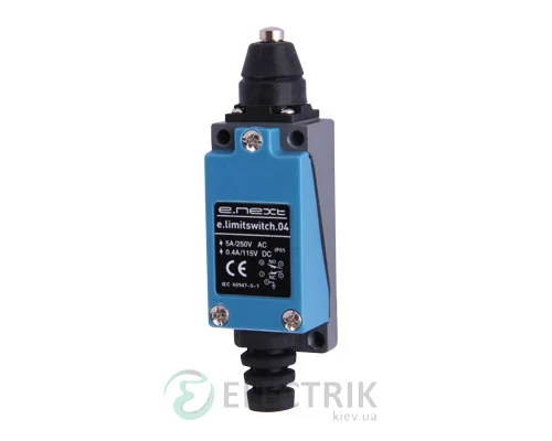 Выключатель концевой e.limitswitch.04 5А 1НО+1НЗ толкатель, E.NEXT