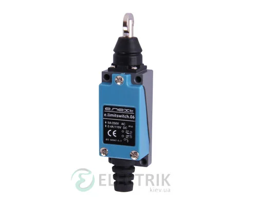 Выключатель концевой e.limitswitch.06 5А 1НО+1НЗ толкатель с вертикальным роликом, E.NEXT