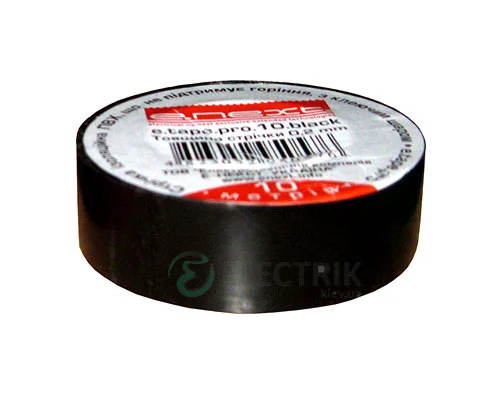 ізолента 0,2×19 мм чорна (10 м) e.tape.pro.10.black, E.NEXT