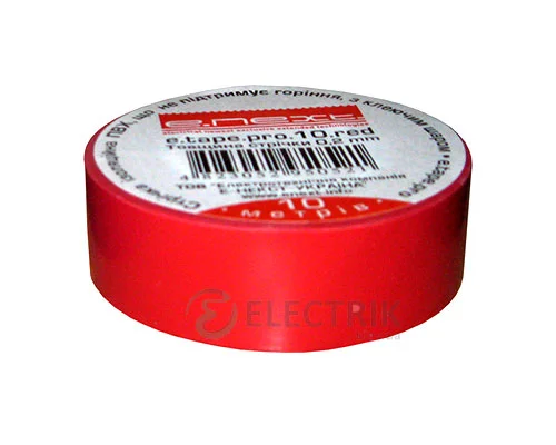 ізолента 0,2×19 мм червона (10 м) e.tape.pro.10.red, E.NEXT