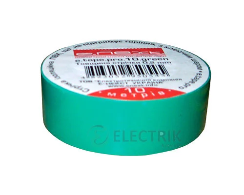 Изолента 0,2×19 мм зеленая (20 м) e.tape.pro.20.green, E.NEXT