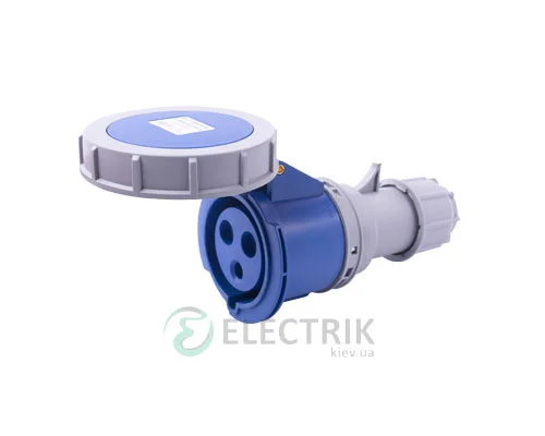 Мобільна силова розетка e.socket.223.32.67 2P+PE 32А 230В IP67, E.NEXT