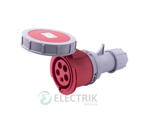 Мобільна силова розетка e.socket.225.32.67 3P+N+PE 32А 400В IP67, E.NEXT
