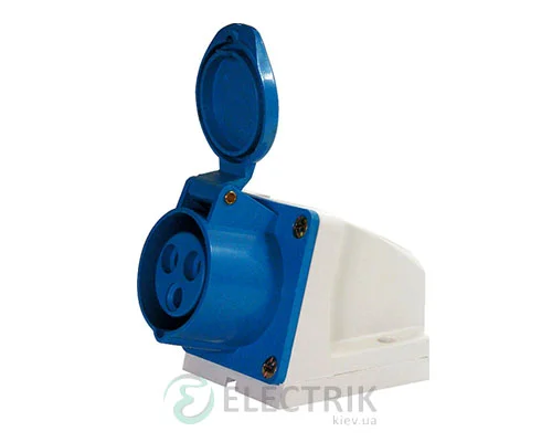Силова стаціонарна розетка e.socket.pro.3.32 (123) 2P+PE 32А 220В IP44, E.NEXT