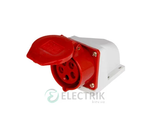 Силова стаціонарна розетка e.socket.pro.5.32 (125) 3P+N+PE 32А 380В IP44, E.NEXT