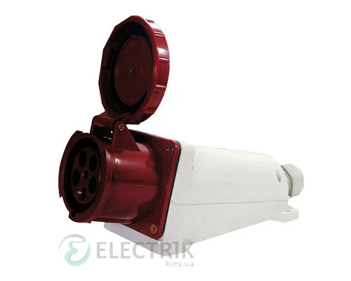Силова стаціонарна розетка e.socket.pro.5.63 (135) 3P+N+PE 63А 380В IP67, E.NEXT