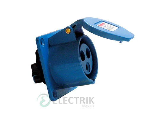 Силовая розетка стационарная встраиваемая e.socket.pro.4.32.wall (424) 3P+PE 32А 380В IP44, E.NEXT