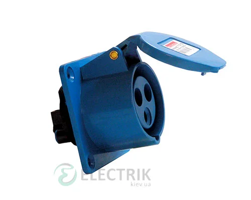 Силовая розетка стационарная встраиваемая e.socket.pro.5.16.wall (415) 3P+N+PE 16А 380В IP44, E.NEXT