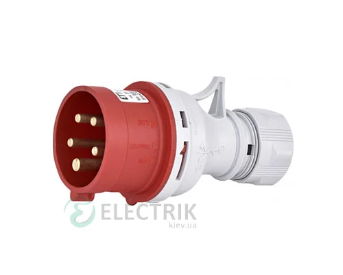 Вилка кабельна EV-1653 IP44 (16A, 400V, 3P+N+PE), ETI (Словенія)