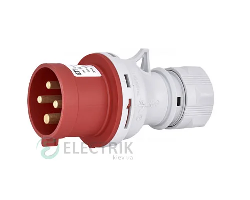 Вилка кабельна EV-1643 IP44 (16A, 400V, 3P+PE), ETI (Словенія)