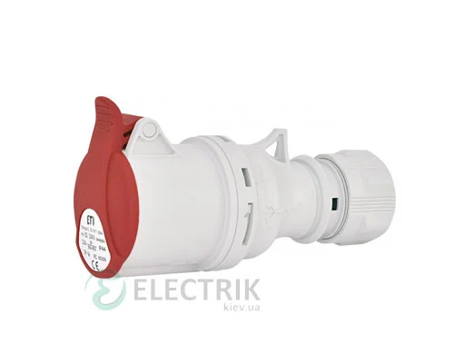 Розетка кабельна ES-3243 IP44 (32A, 400V, 3P+PE), ETI (Словенія)
