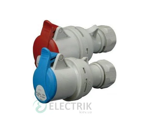 Розетка кабельна ES-1632 IP44 (16A, 230V, 2P+PE), ETI (Словенія)