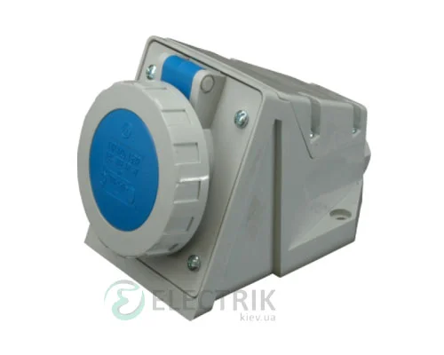 Настінна розетка EZH-3232 IP67 (32A, 230V, 2P+PE), ETI (Словенія)