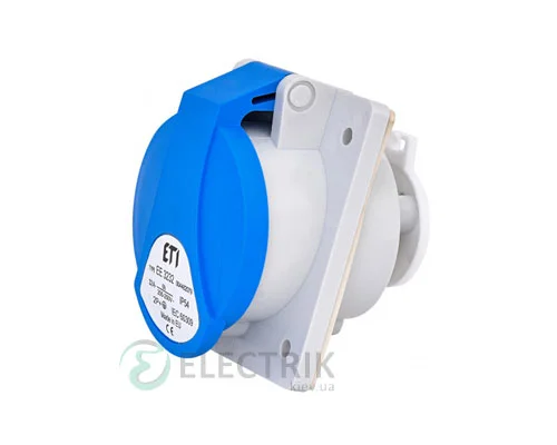 Вбудована розетка EE-3232 IP54 (32A, 230V, 2P+PE), ETI (Словенія)