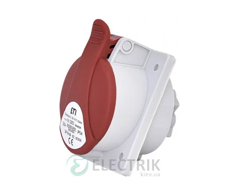 Розетка встраиваемая EE-3253 IP54 (32A, 400V, 3P+N+PE), ETI (Словения)