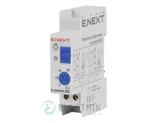 Таймер освітлення сходовий електронний e.control.t02, E.NEXT