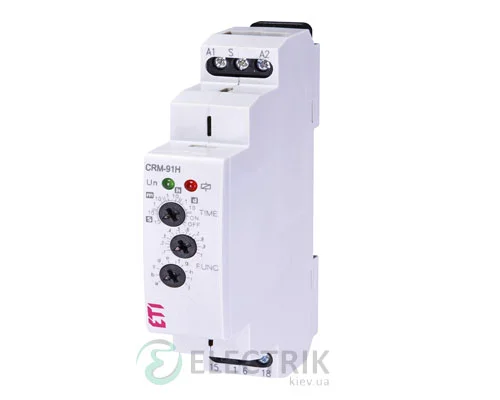 Багатофункціональне реле часу CRM-91H UNI 12-240V AC/DC 16А, ETI (Словенія)