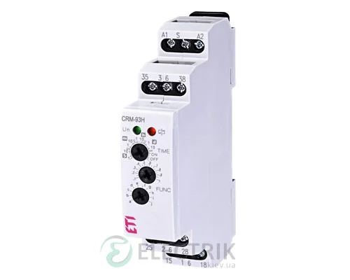 Багатофункціональне реле часу CRM-93H UNI 12-240V AC/DC 3×8А, ETI (Словенія)