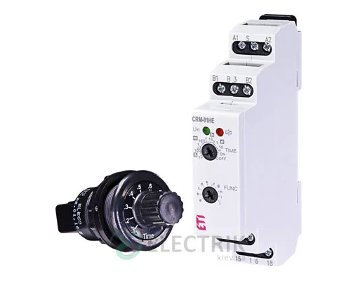 Багатофункціональне реле часу CRM-91HE UNI 12-240V AC/DC (16А), ETI (Словенія)