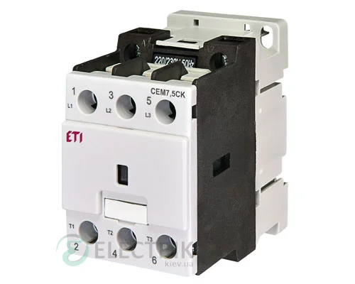 Контактор конденсаторний CEM 7,5CK.00 7,5кВАр 400-440V, ETI
