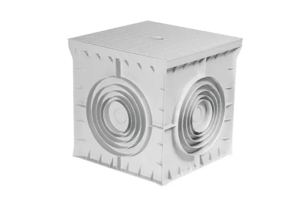 Колодец кабельный 200×200×200, с серой крышкой