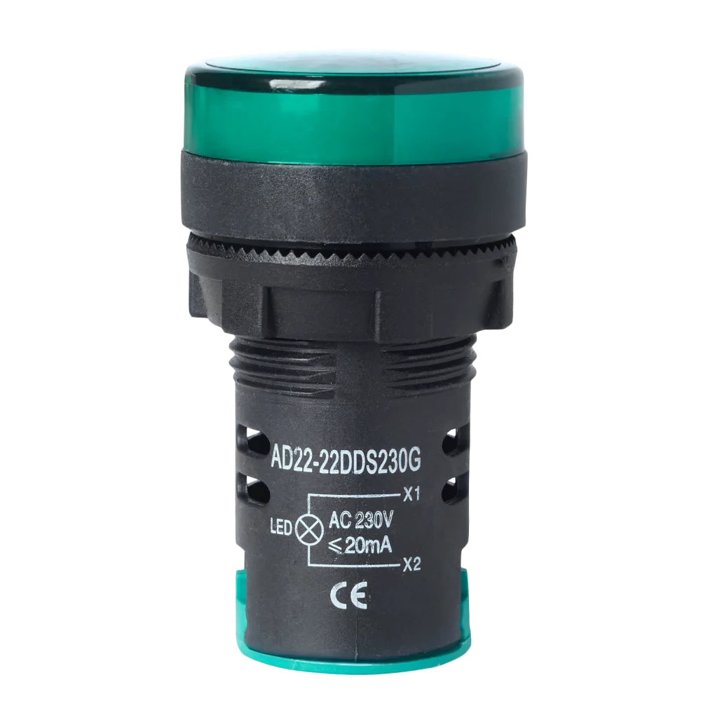 Арматура сигнальная TNSy AD22-22DS 230V AC зелёная