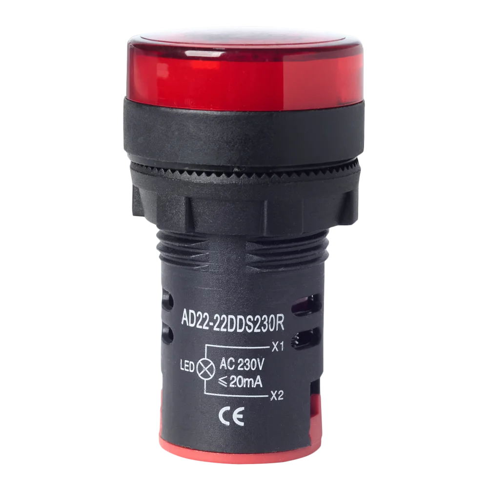 Арматура сигнальная TNSy AD22-22DS 230V AC красная