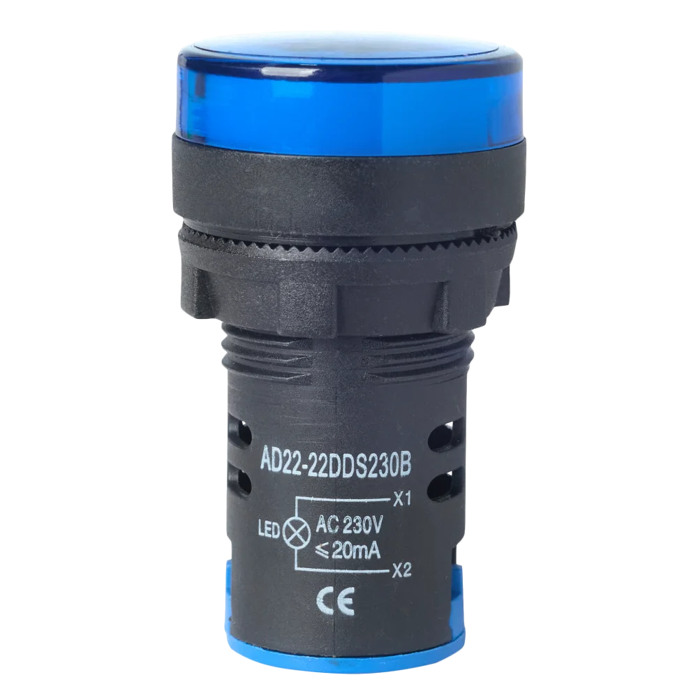 Арматура сигнальная TNSy AD22-22DS 230V AC синяя