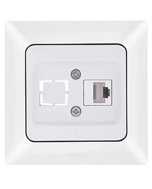 Розетка комп'ютерна (CAT5E) ARAS Білий, NE-AD