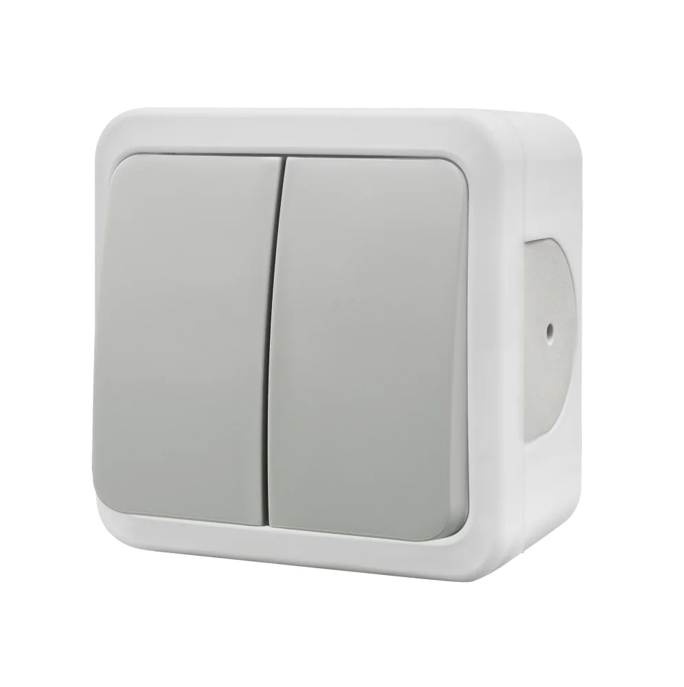 Вимикач зовнішній 2кл. MULTIMA Білий IP22, NE-AD