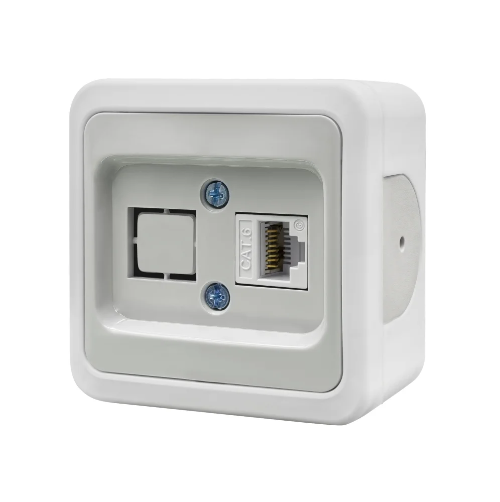 Розетка внешняя компьютерная (CAT6) MULTIMA Белый IP22, NE-AD