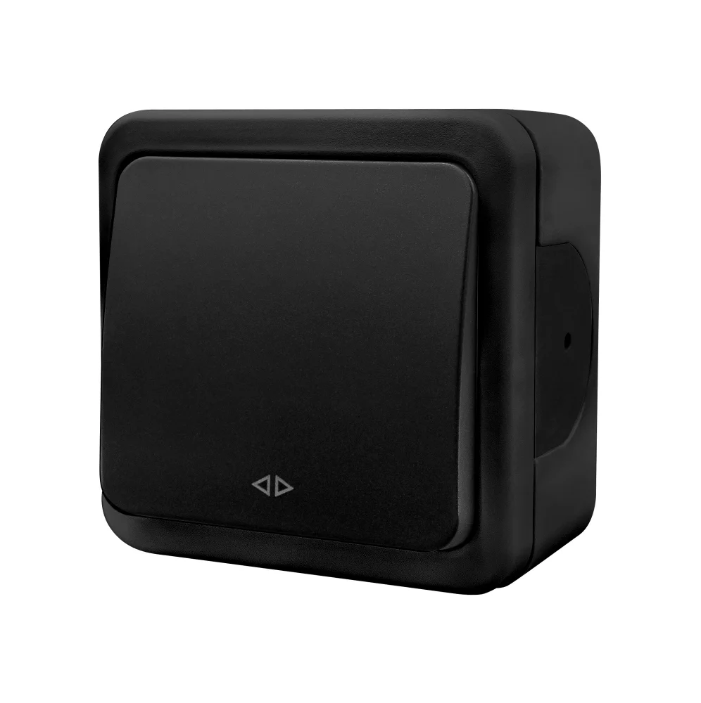 Выключатель внешний промежуточный (перекрёстный) MULTIMA Черный IP22, NE-AD