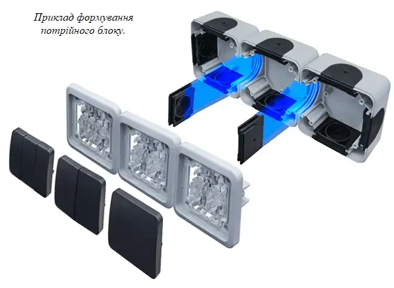 Розетка внешняя с заземлением с защитными шторками MULTIMA Черный IP22, NE-AD