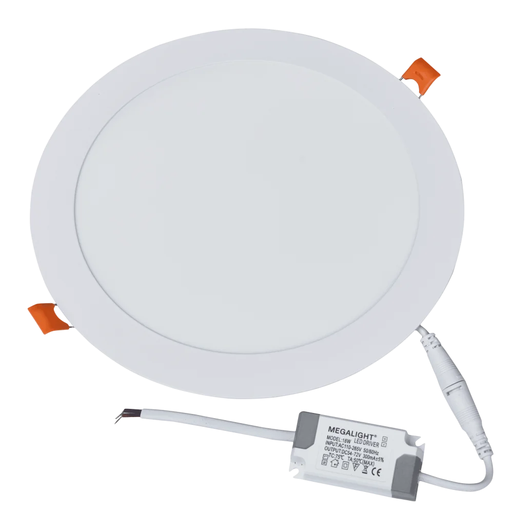Світлодіодний вбудований круглий LED-світильник 18Вт 6500К MEGALIGHT ROUND-B