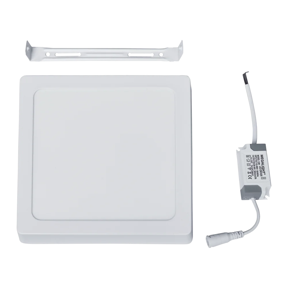 Светодиодный накладной квадратный LED-светильник 12Вт 6500К MEGALIGHT SQUARE-O