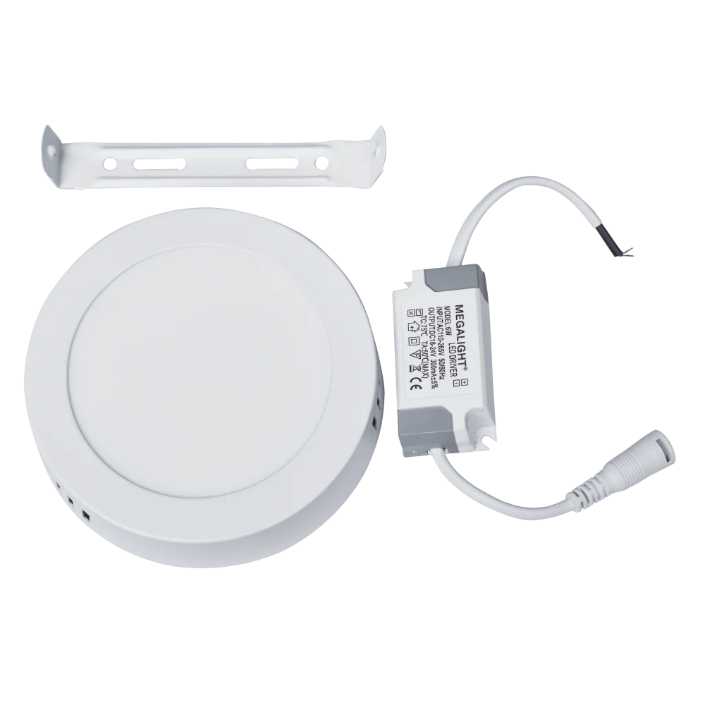 Светодиодный накладной круглый LED-светильник 6Вт 4000К MEGALIGHT ROUND-O