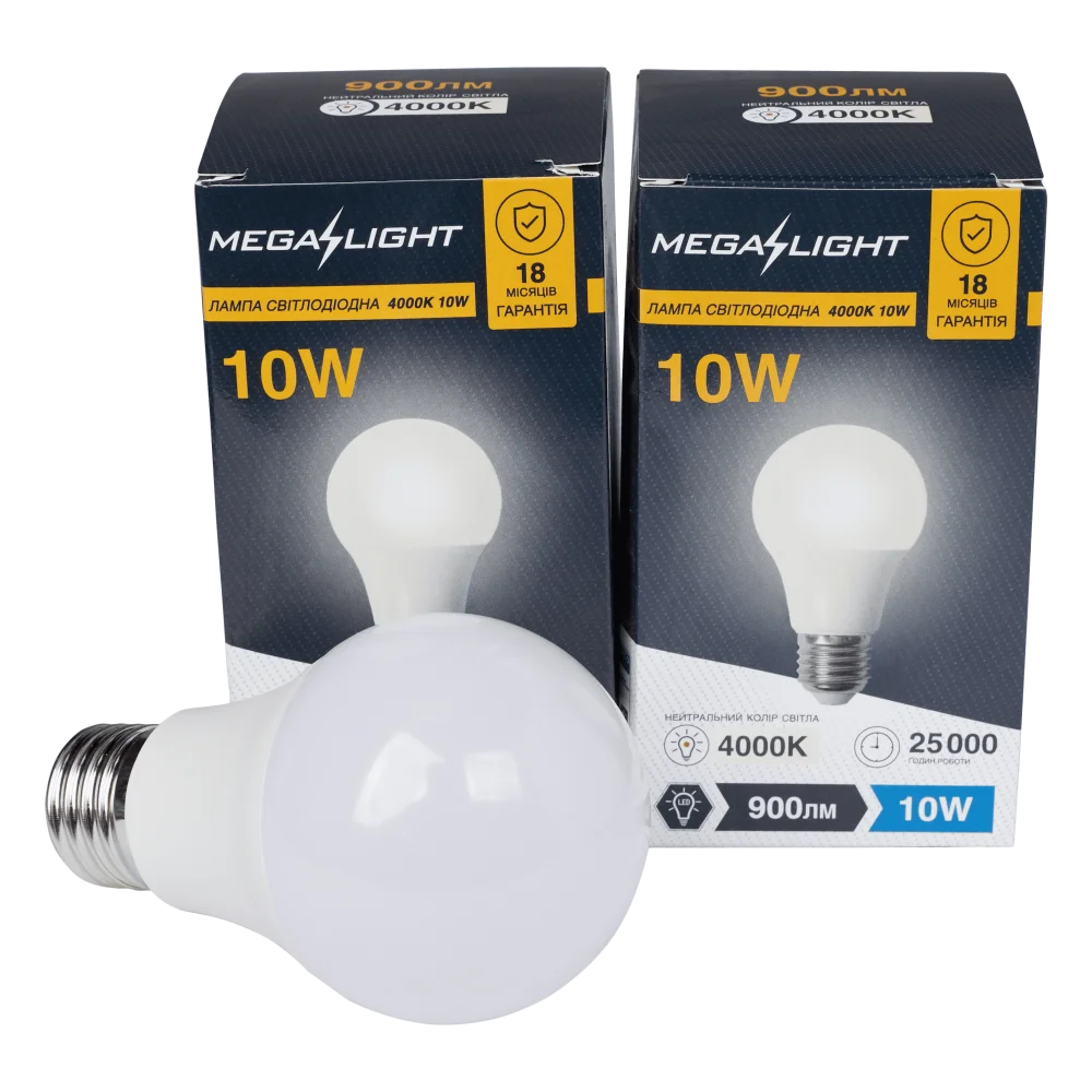 Светодиодная лампа MEGALIGHT A60 10Вт 6500К E27 170–265В