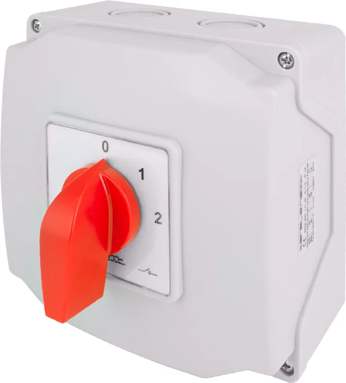 Пакетний перемикач LK63/4.322-ОВ/45 в корпусі, 0-1-2, 63А, IP44