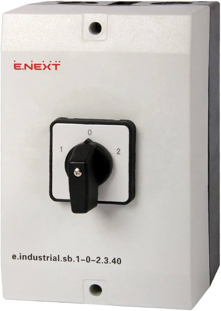 Пакетний перемикач в корпусі e.industrial.sb.1-0-2.3.40, 3р, 40А (1-0-2)