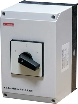 Пакетний перемикач в корпусі e.industrial.sb.1-0-2.3.100, 3р, 100А (1-0-2)