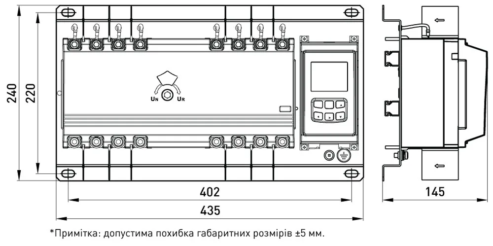Устройство АВР e.industrial.ats.3.160, 3p, 160А