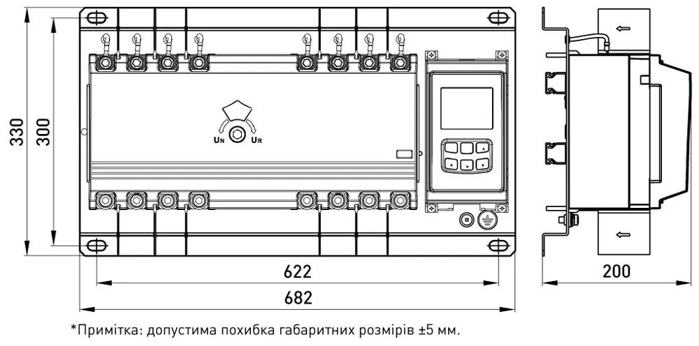 Устройство АВР e.industrial.ats.3.630, 3p, 630А