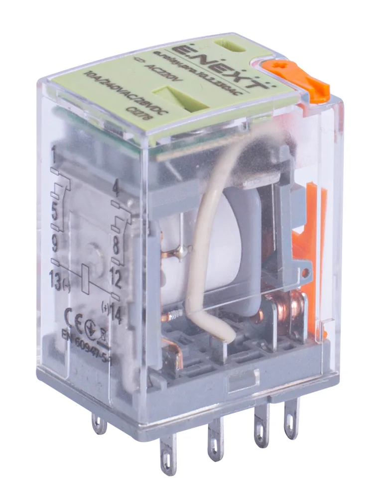 Реле промежуточное e.relay.pro.10.2.230AC, 10А, 2 группы контактов, катушка 230В АC