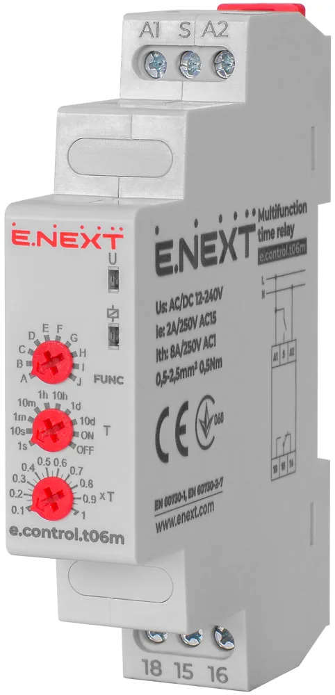 Реле часу багатофункціональне e.control.t06m