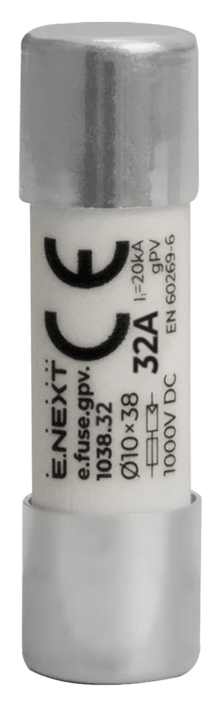 Предохранитель плавкий e.fuse.gpv.1038.32, 10x38, gPV, 32A, 1000VDC, 20kA